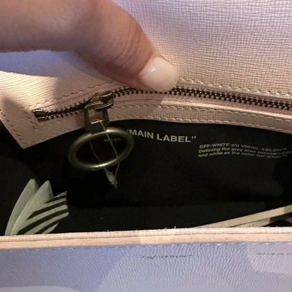 Off-White Binder Clip Flap Bag